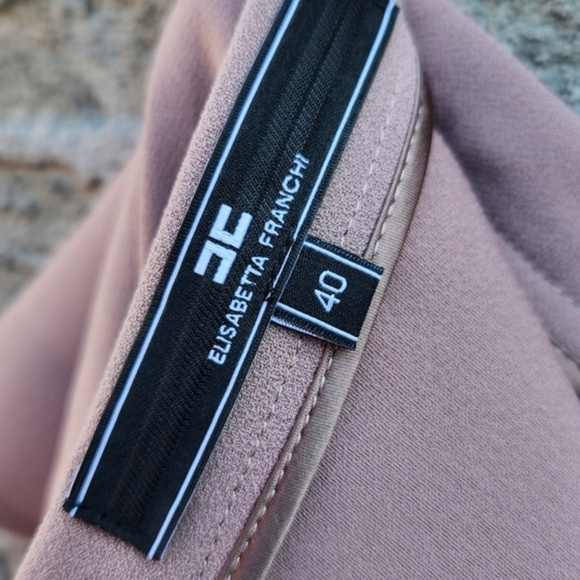 ELISABETTA FRANCHI Pleated Antique‎ Rose Crepe Mini Skirt - Picture 6 of 8